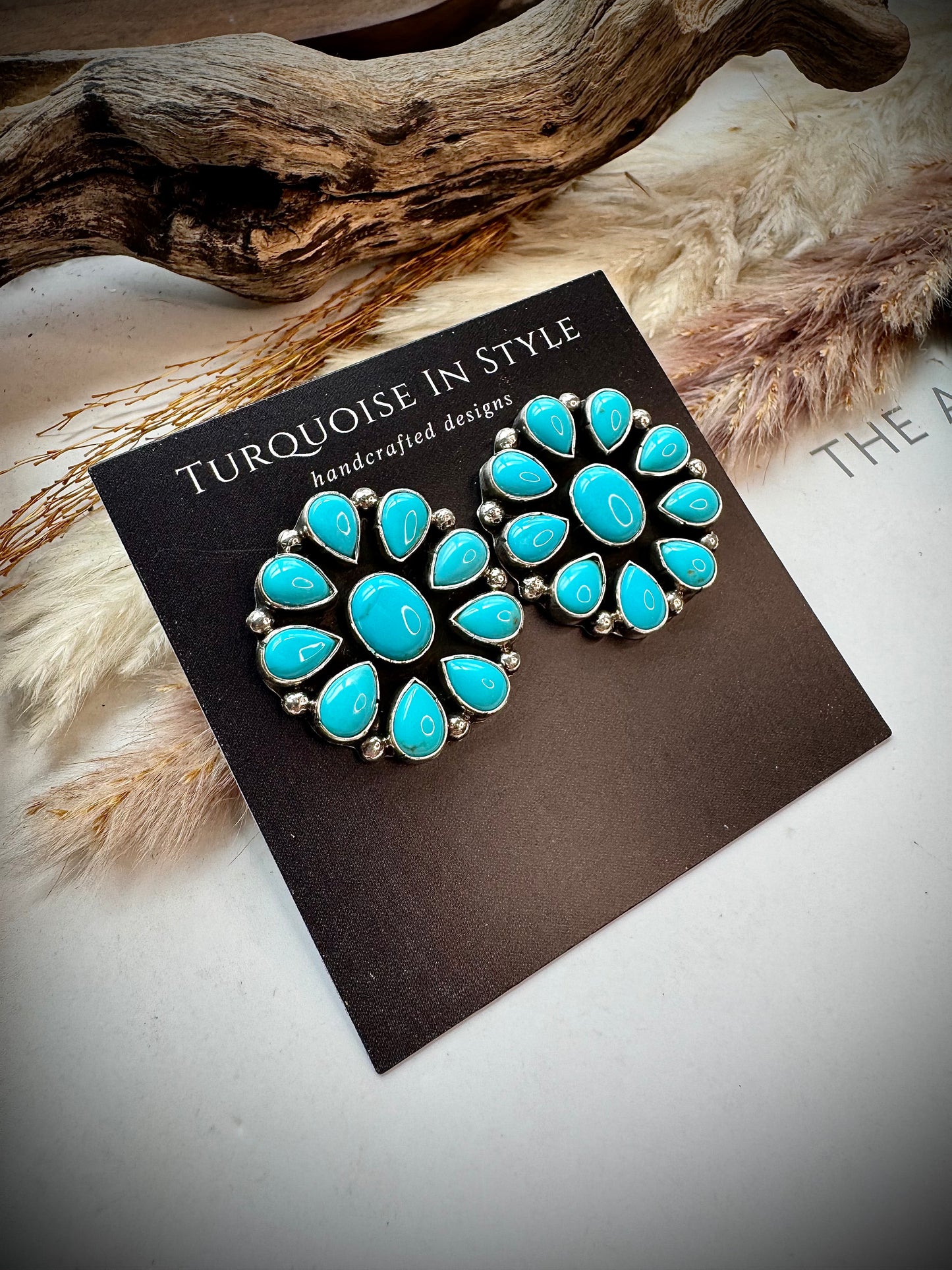 Sleeping Beauty Cluster Earings