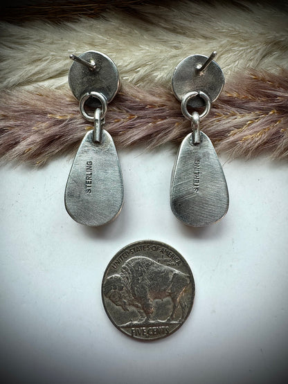 Turquoise & White Buffalo Earings
