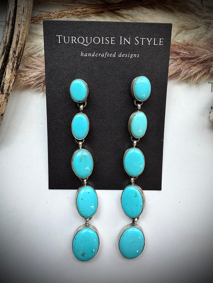 E Richards Turquoise Dangle Earrings
