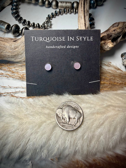Pink Shell Studs