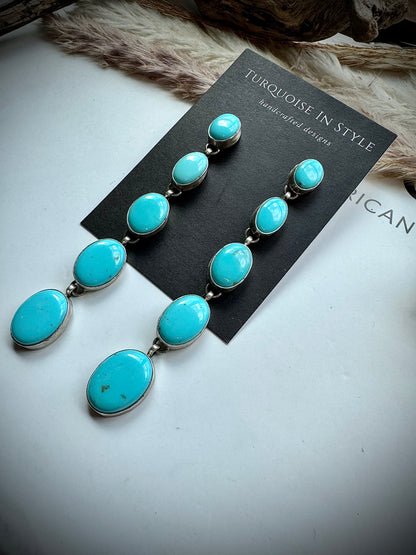E Richards Turquoise Dangle Earrings