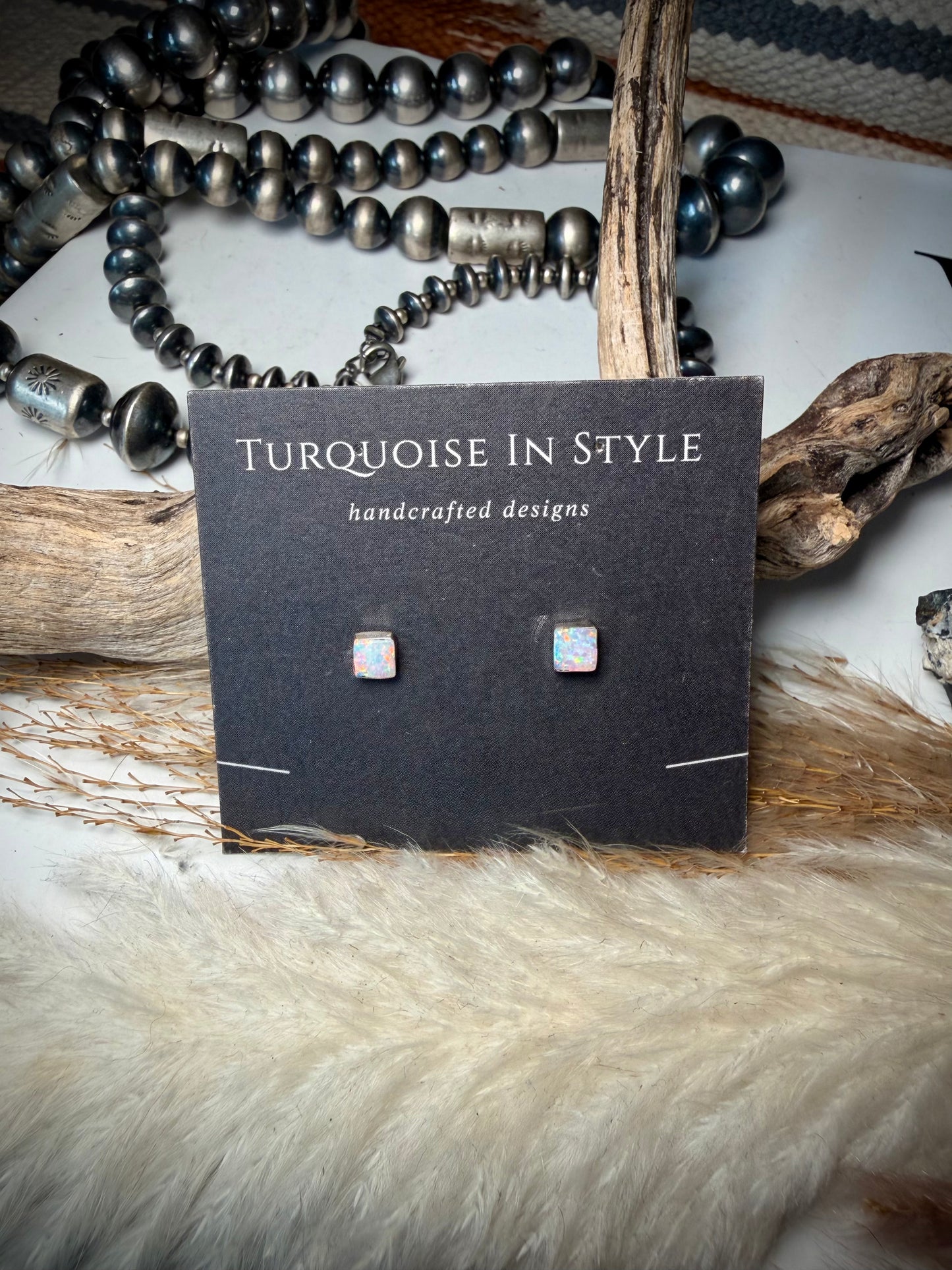 Angie Rosetta Opal Studs