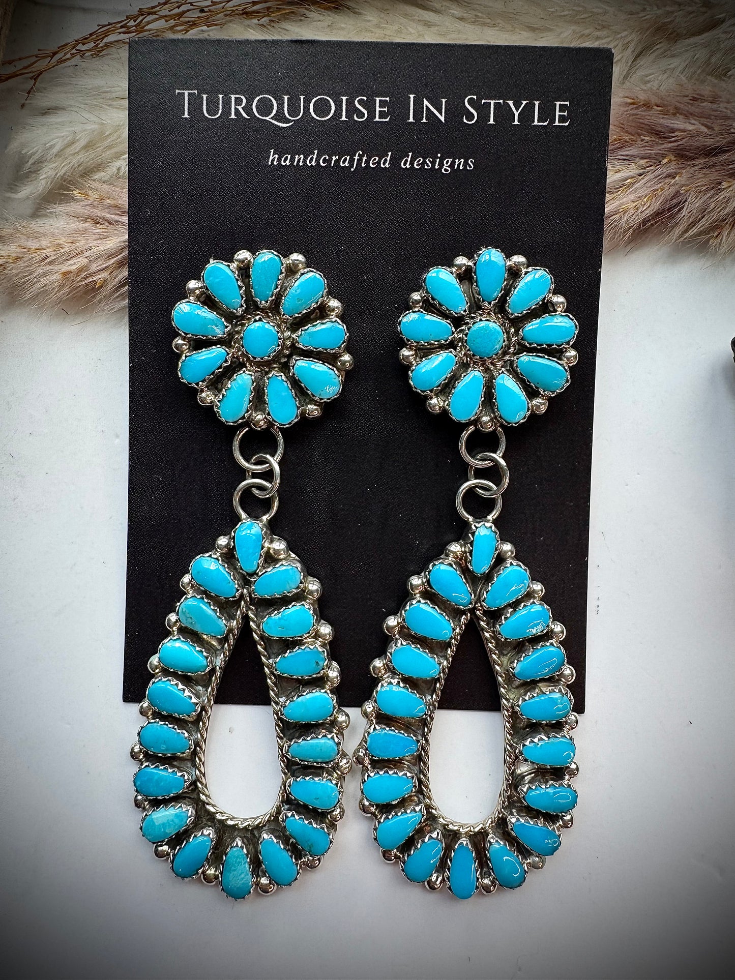 Flower Cluster Dangle Earrings