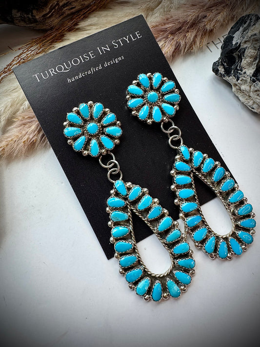 Flower Cluster Dangle Earrings