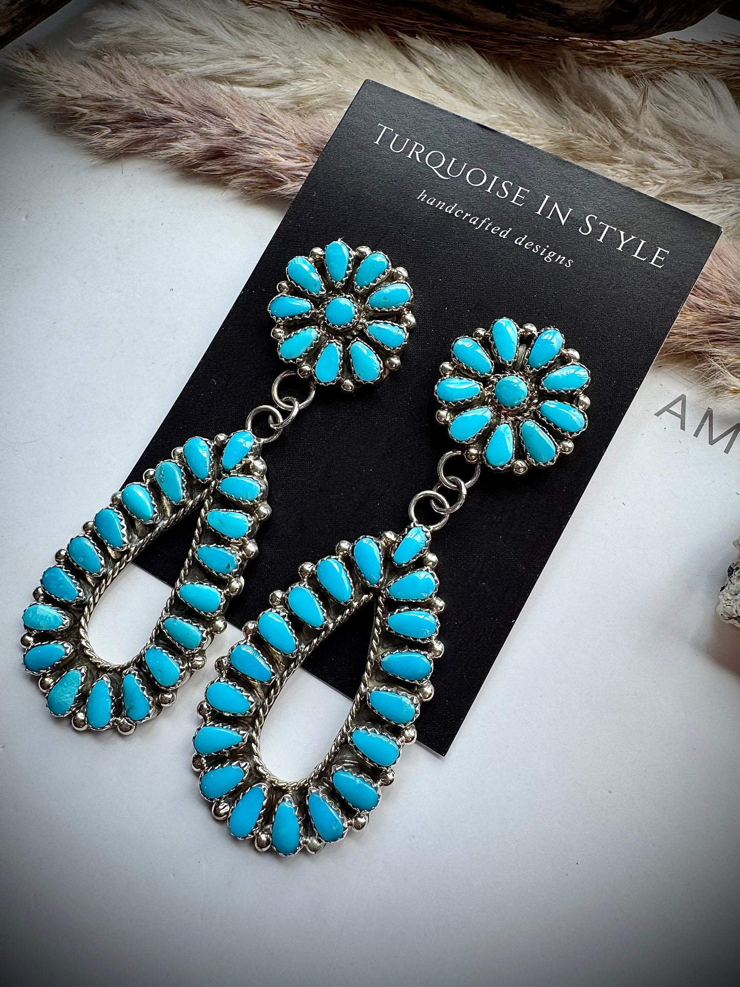 Flower Cluster Dangle Earrings