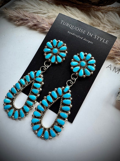 Flower Cluster Dangle Earrings