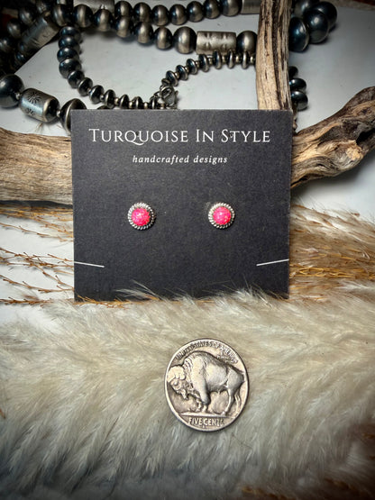 Pink Opal Studs