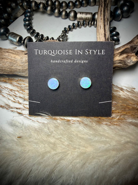 Violet Opal Studs