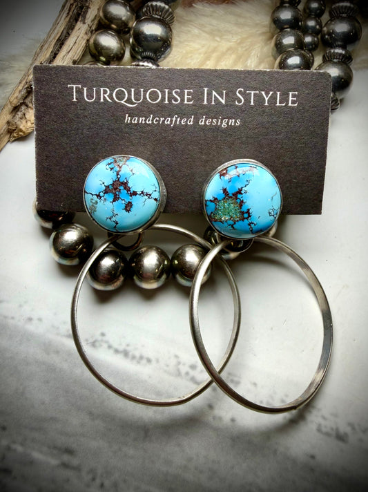 Golden Hills Stud Hoop Earrings by Jeff Largo