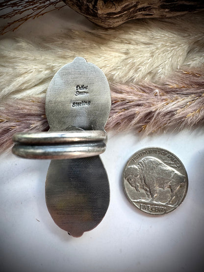Delbert Sacatero Palomino and Prince Turquoise Ring- Adjustable