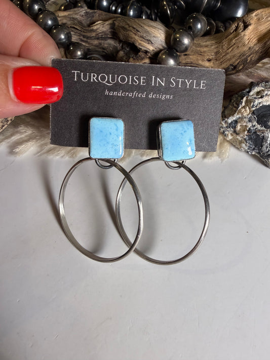 Golden Hills Stud Hoop Earrings by Jeff Largo