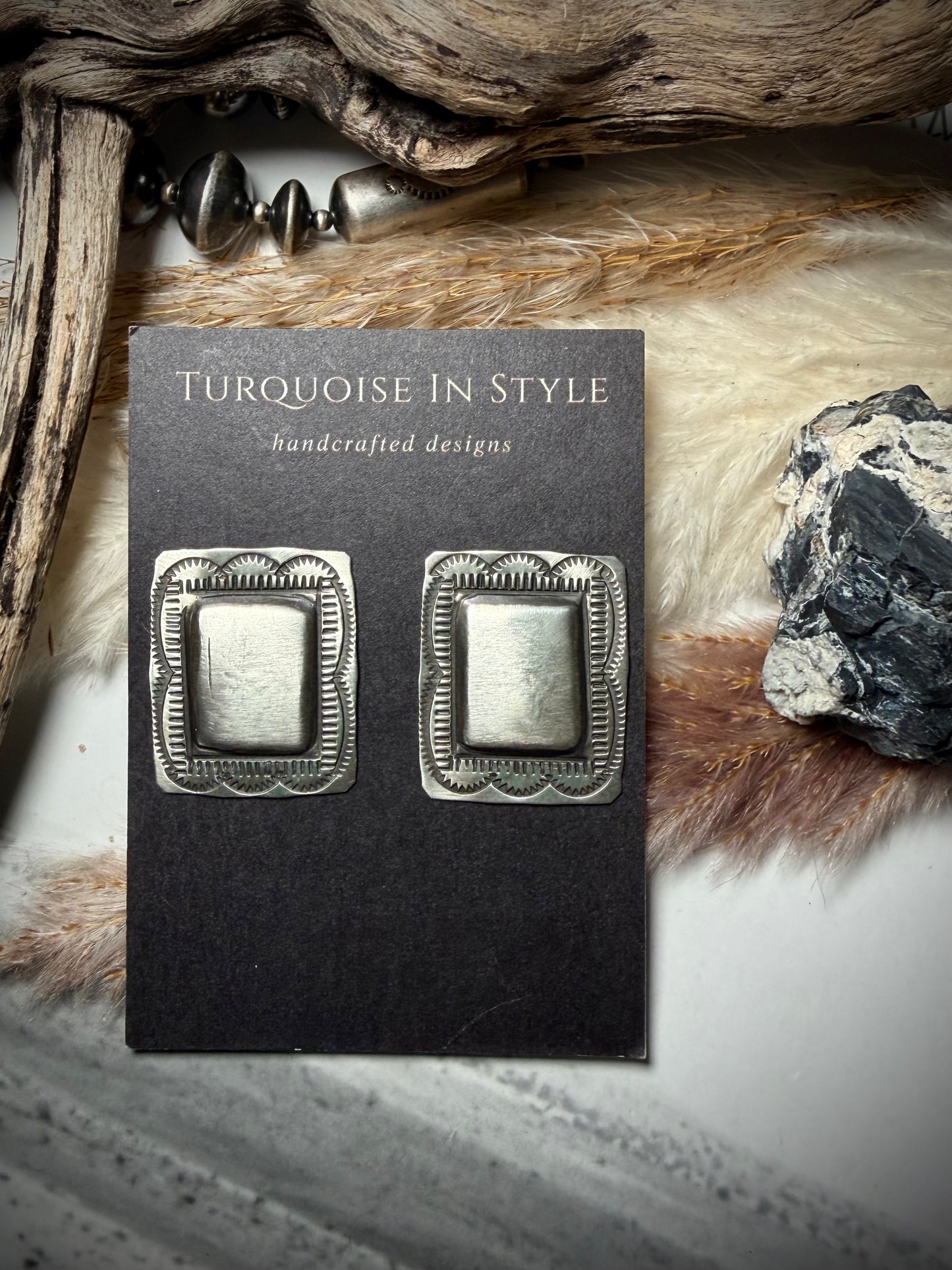 Leander Tahe Concho Earrings