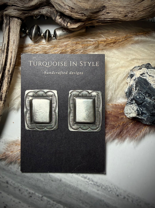 Leander Tahe Concho Earrings