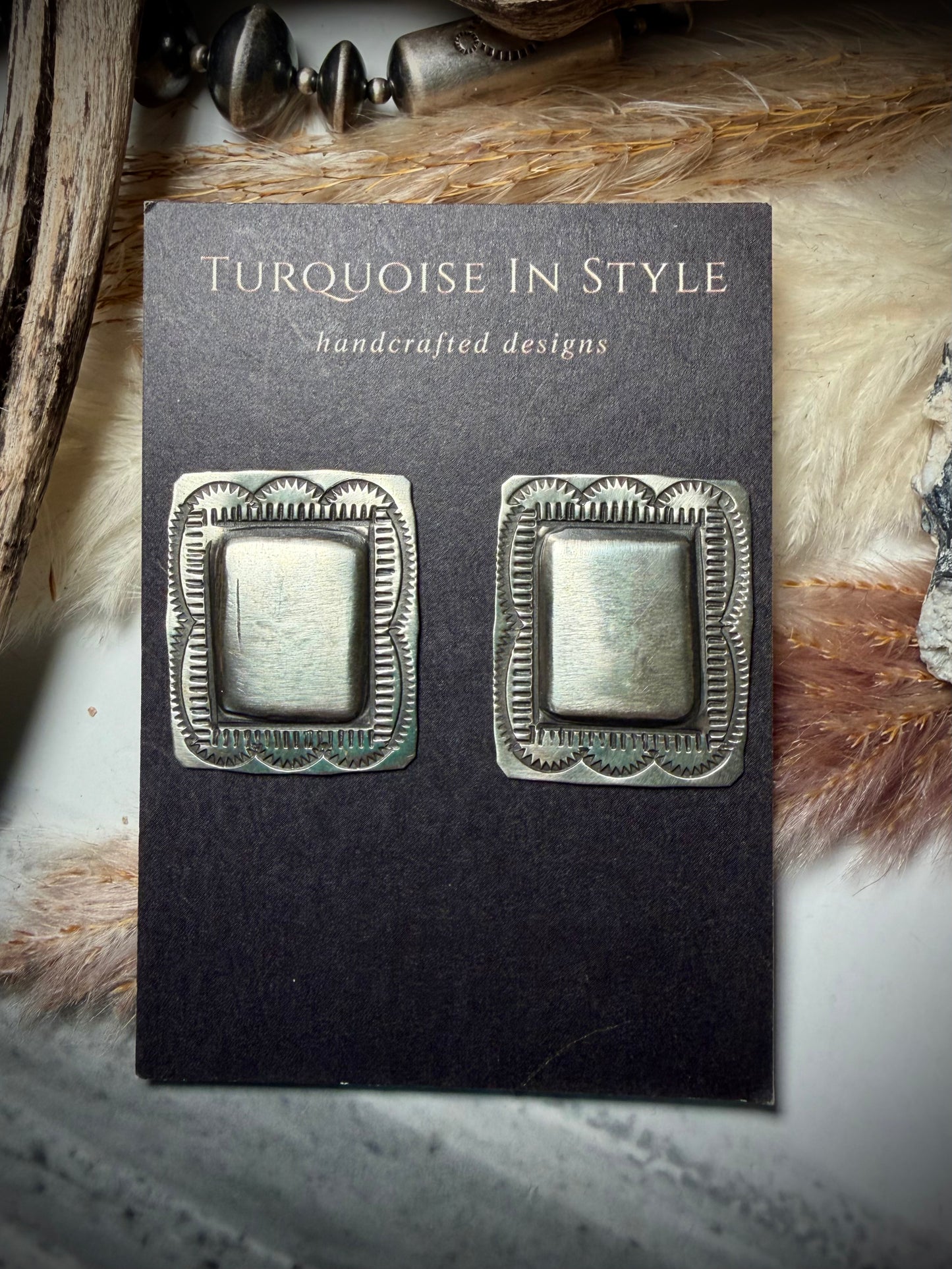 Leander Tahe Concho Earrings