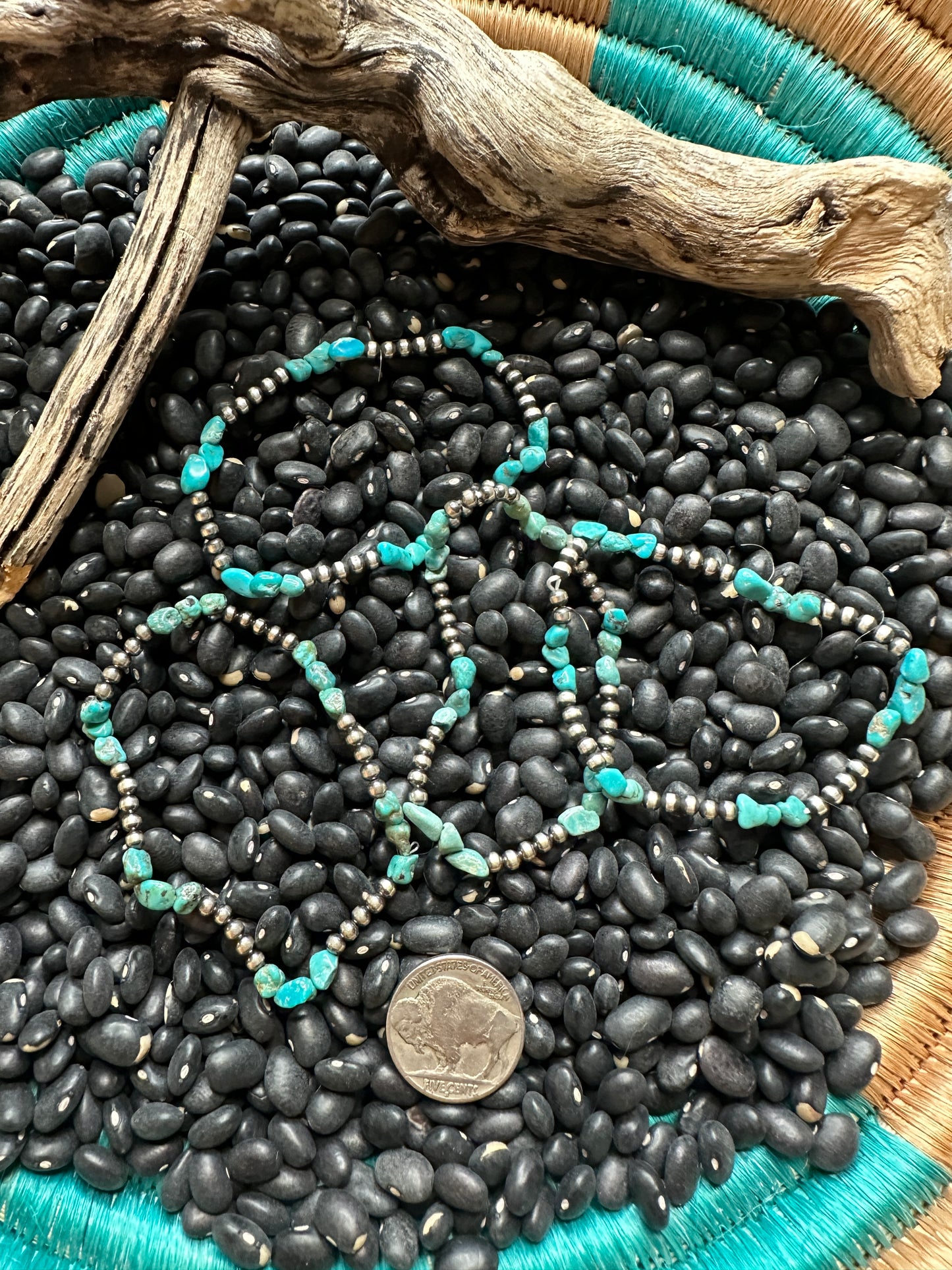 3mm & Turquoise Stretch Bracelet