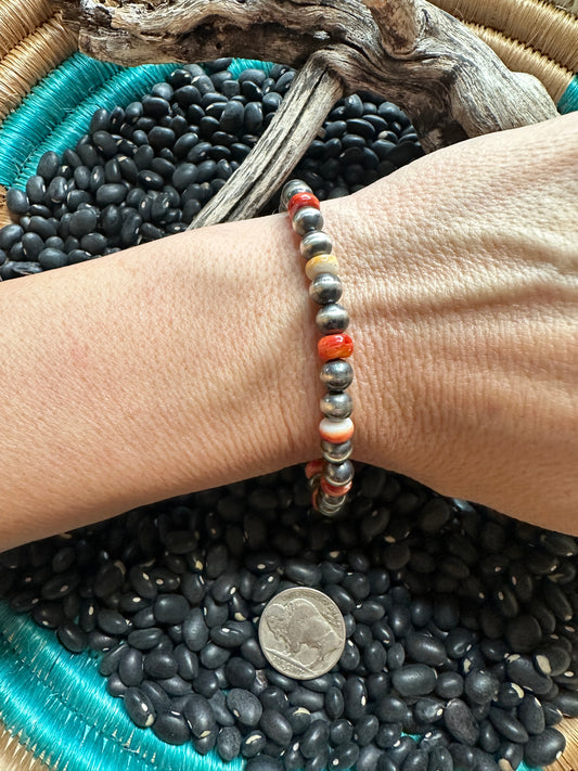 Orange Spiny Stretch Bracelet