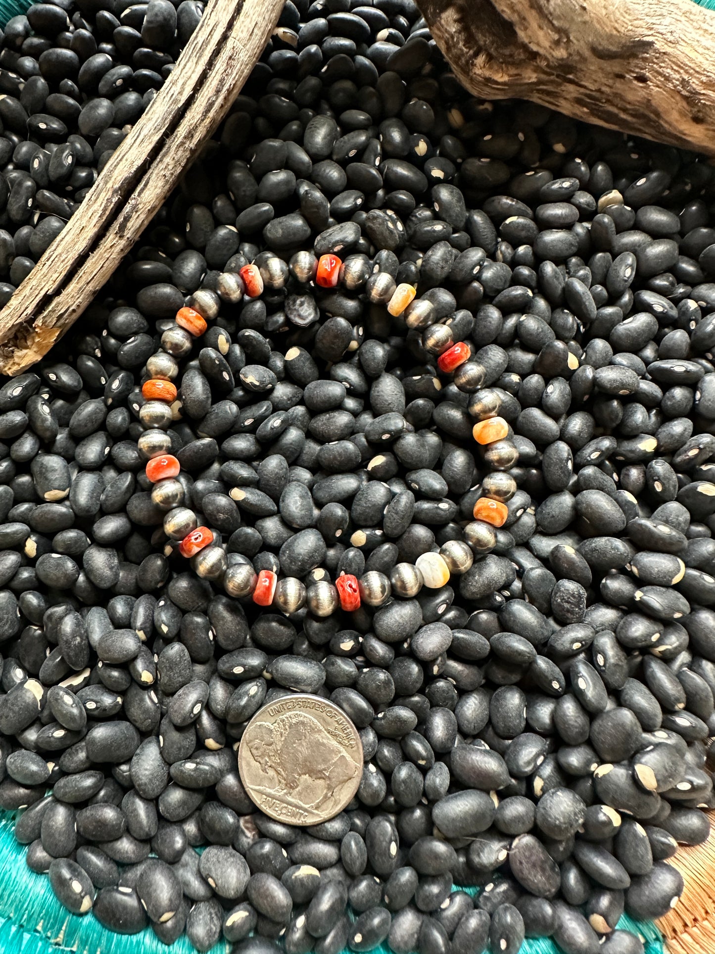 Orange Spiny Stretch Bracelet