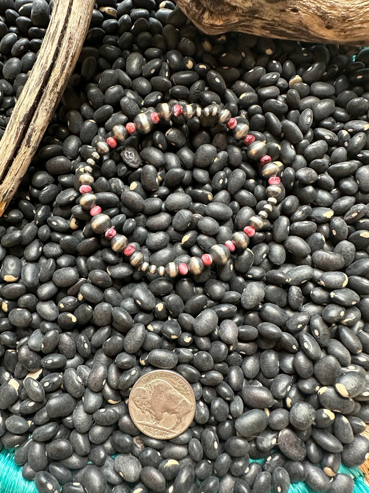 Purple Spiny & Sterling Pearl Stretch Bracelet