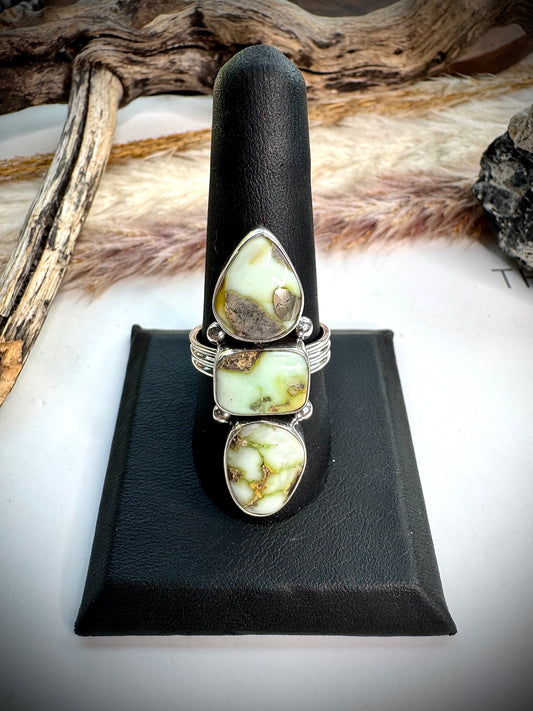 Palomino Three Stone Crawler Ring- 9