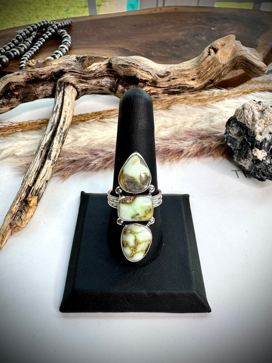 Palomino Three Stone Crawler Ring- 9
