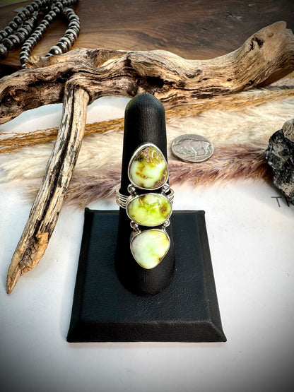 Three Stone Palomino Crawler Ring-7