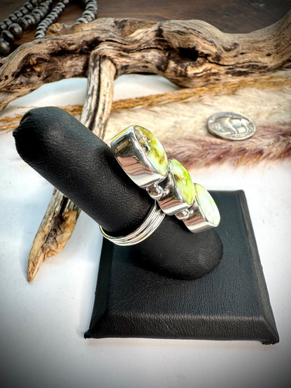 Three Stone Palomino Crawler Ring-7