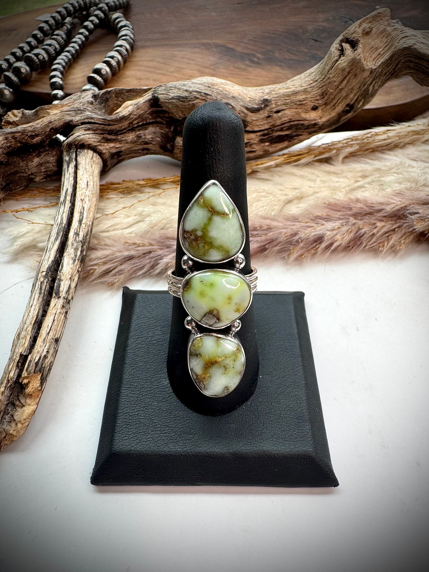 Palomino Three Stone Crawler Ring-8