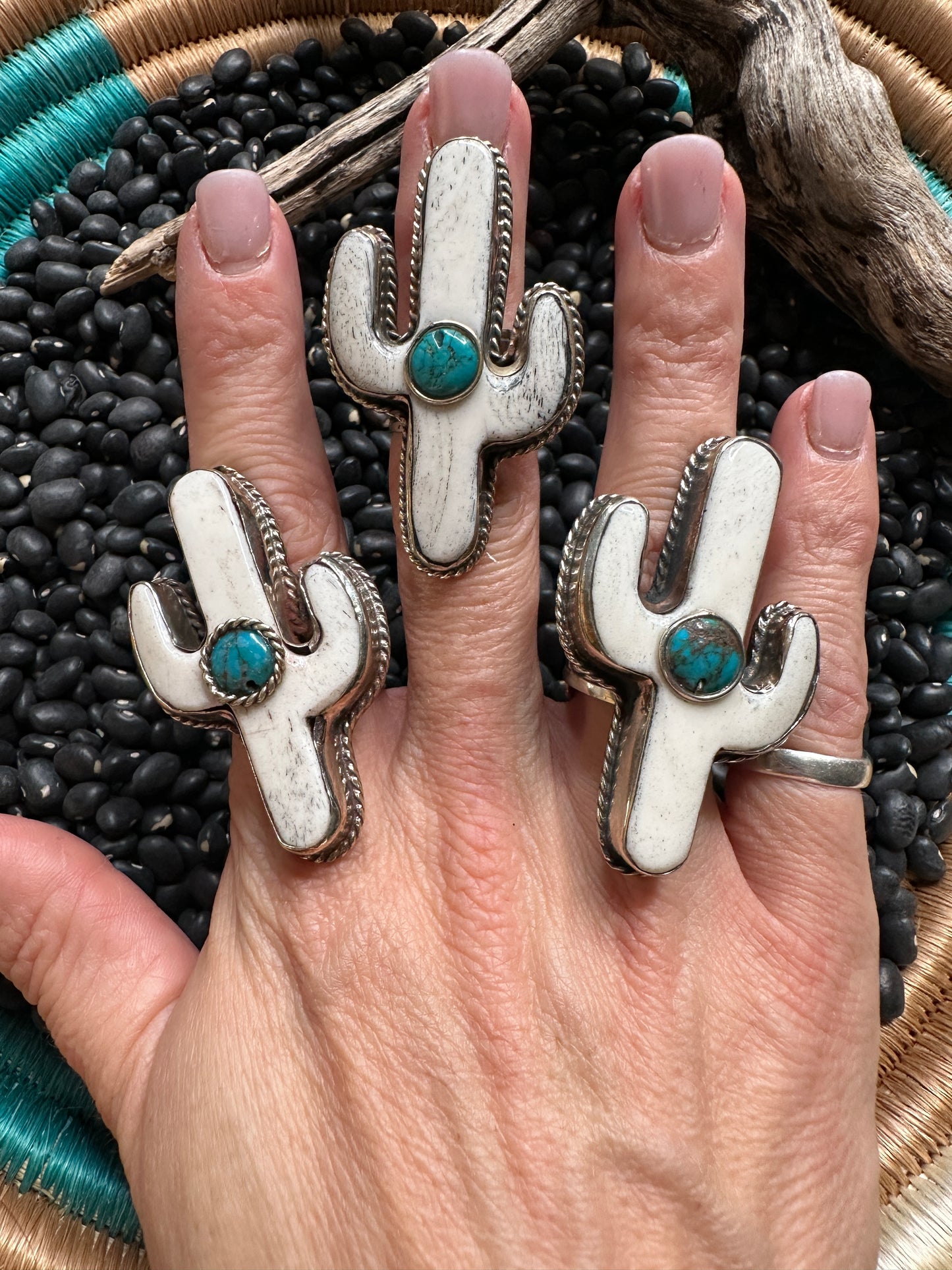 Bone Cactus Ring