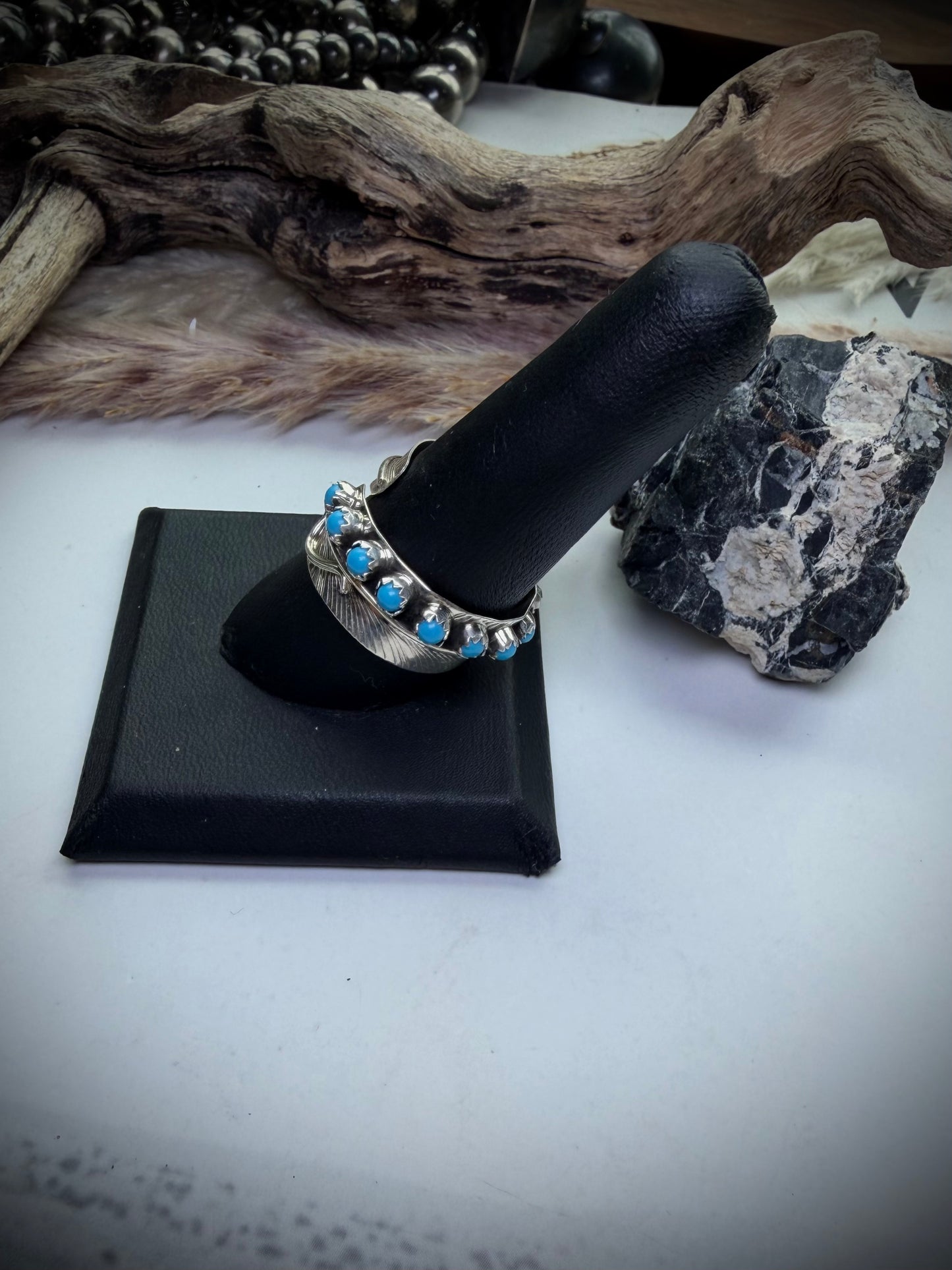 Infinity Feather Adjustable Ring