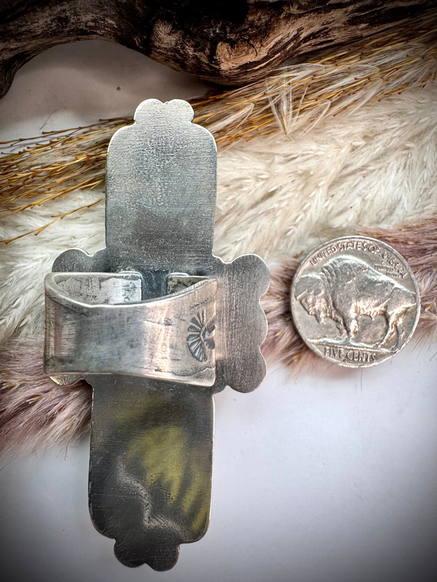 Blackjack & Sleeping Beauty Ring- Size 7 1/2