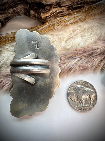 Pink Natrolite Ring- Adjustable