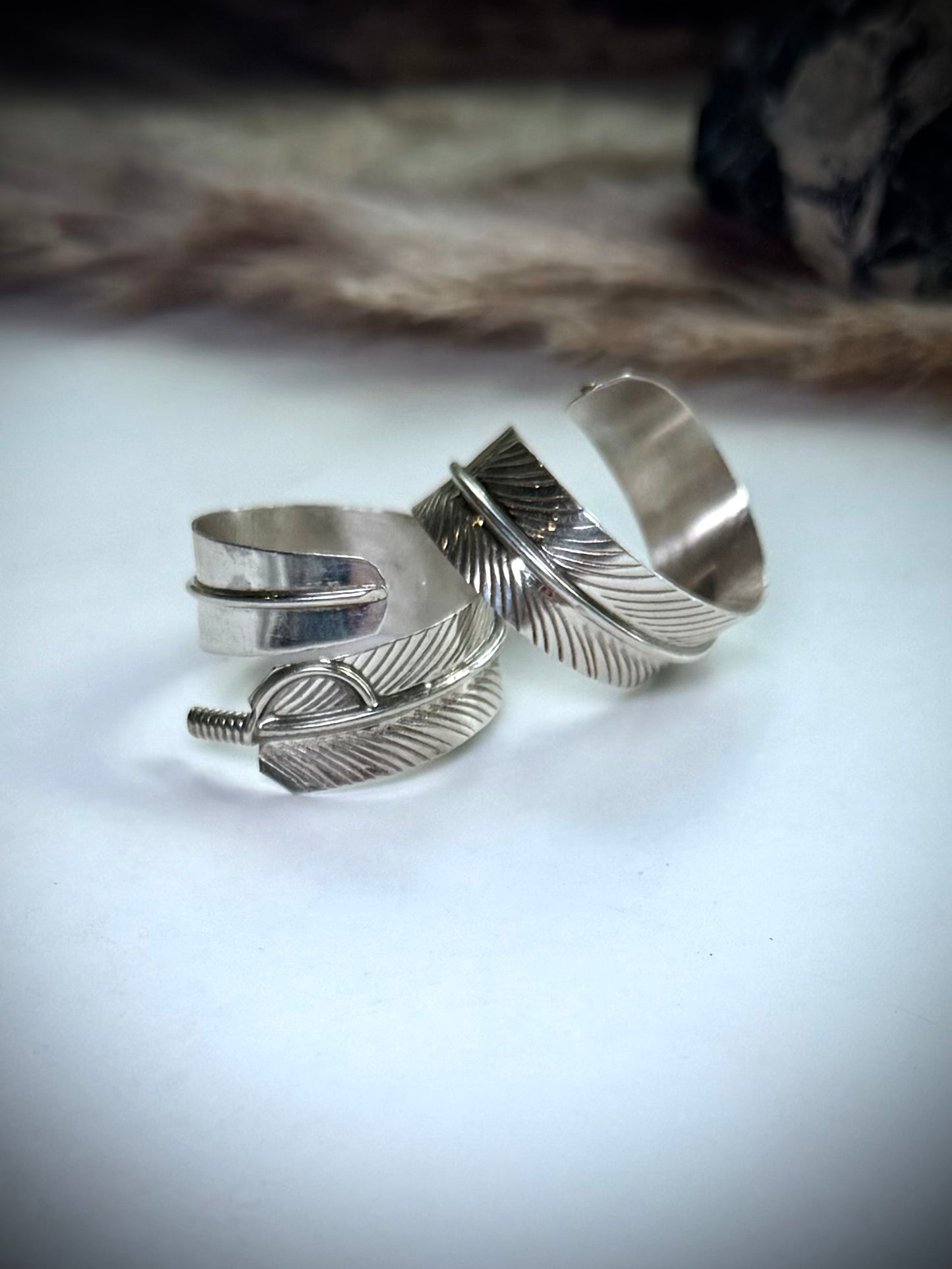 Adjustable Feather Ring