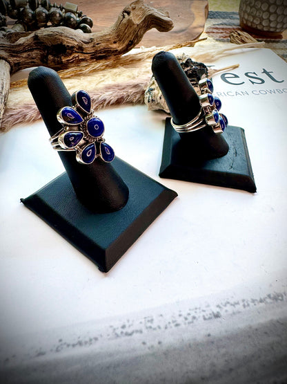 Lapis Mini Cluster Rings