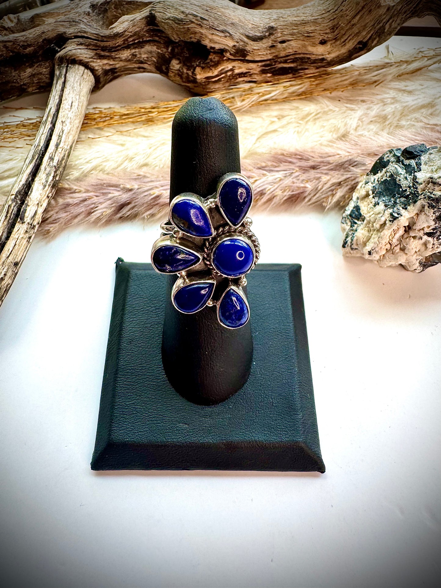 Lapis Mini Cluster Rings