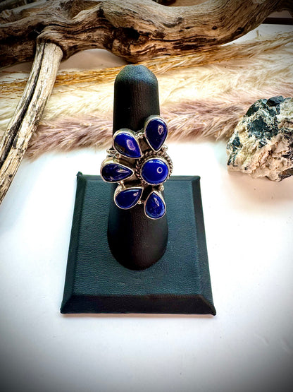 Lapis Mini Cluster Rings