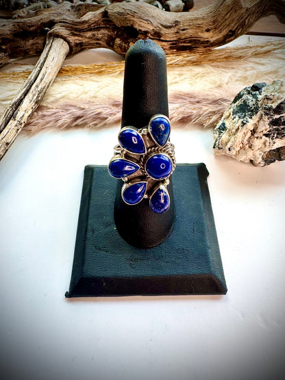 Lapis Mini Cluster Rings