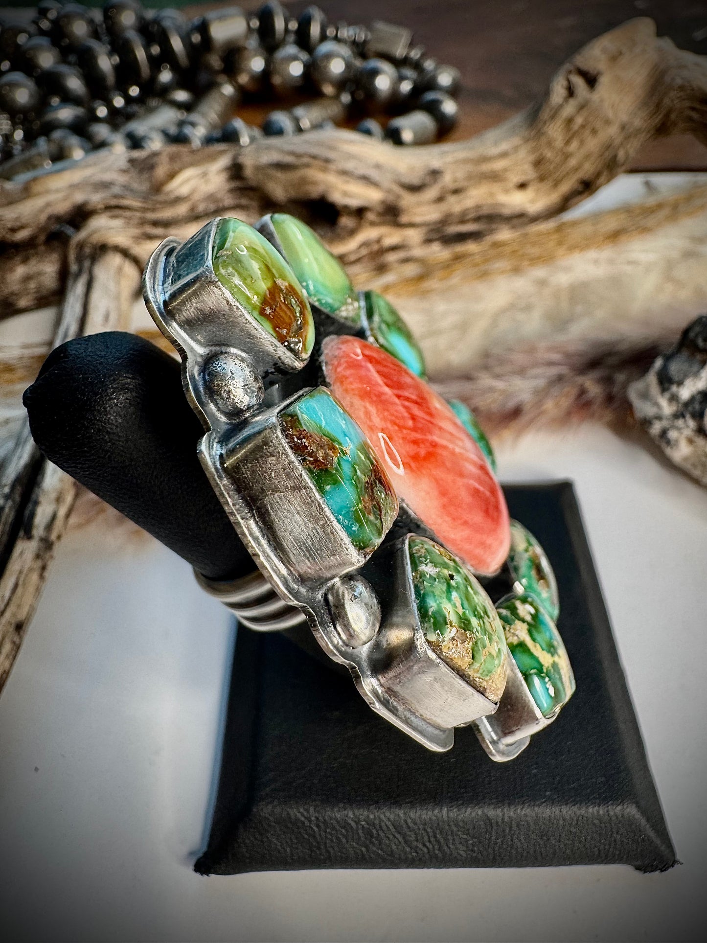 Red Spiny & Sonoran Gold Ring- Adjustable