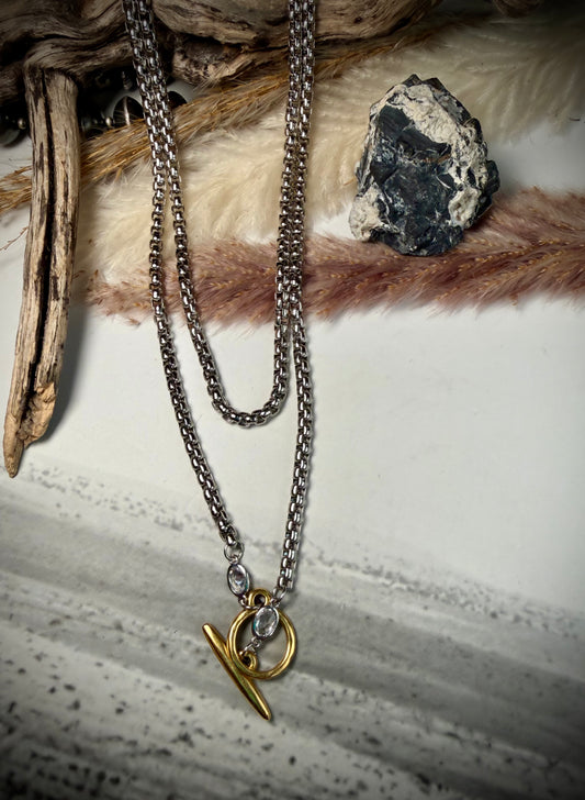 40" Two Tone Wrap Necklace