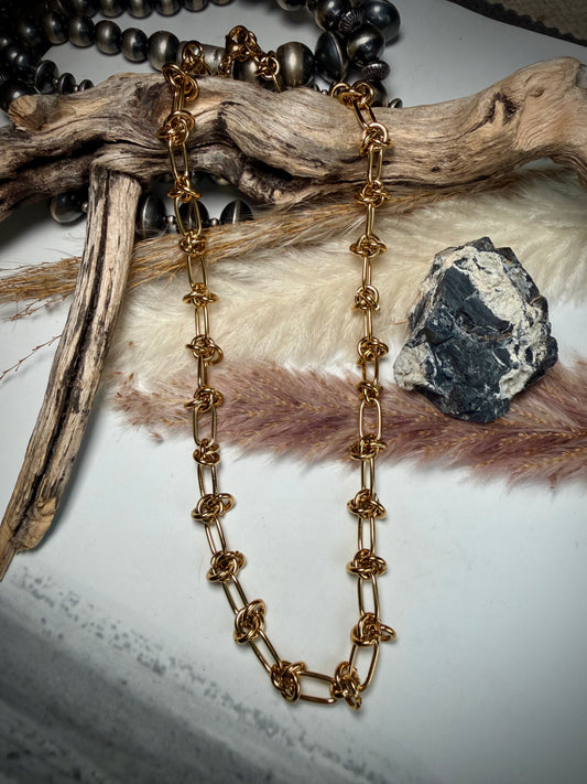 Barbwire Layering Necklaces- Gold