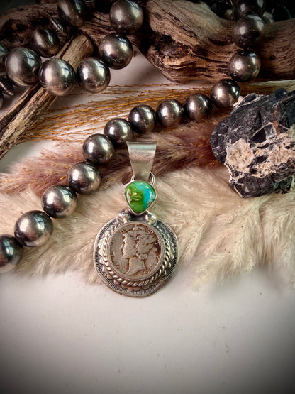 H. Joe Sonoran Gold Mercury Dime Pendant