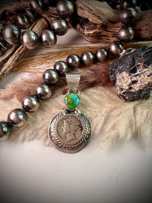 H. Joe Sonoran Gold Mercury Dime Pendant