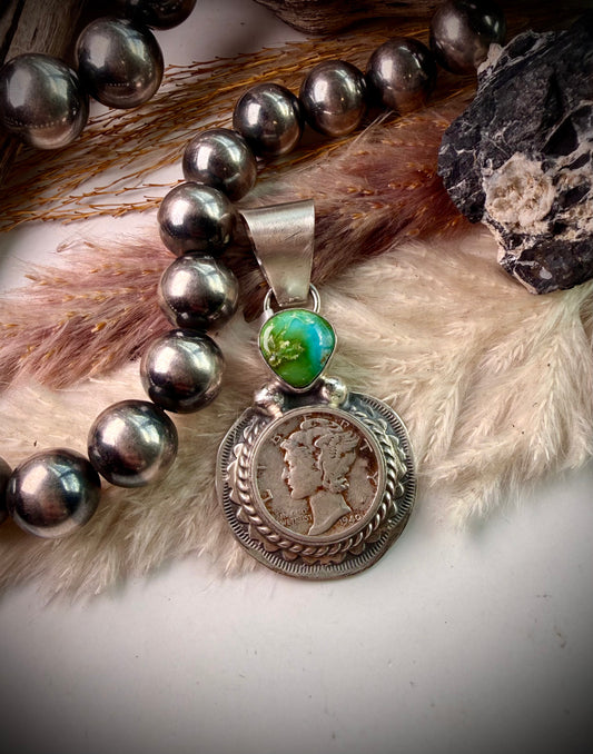 H. Joe Sonoran Gold Mercury Dime Pendant