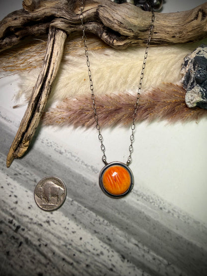 Scott Skeets Orange Spiny Necklace