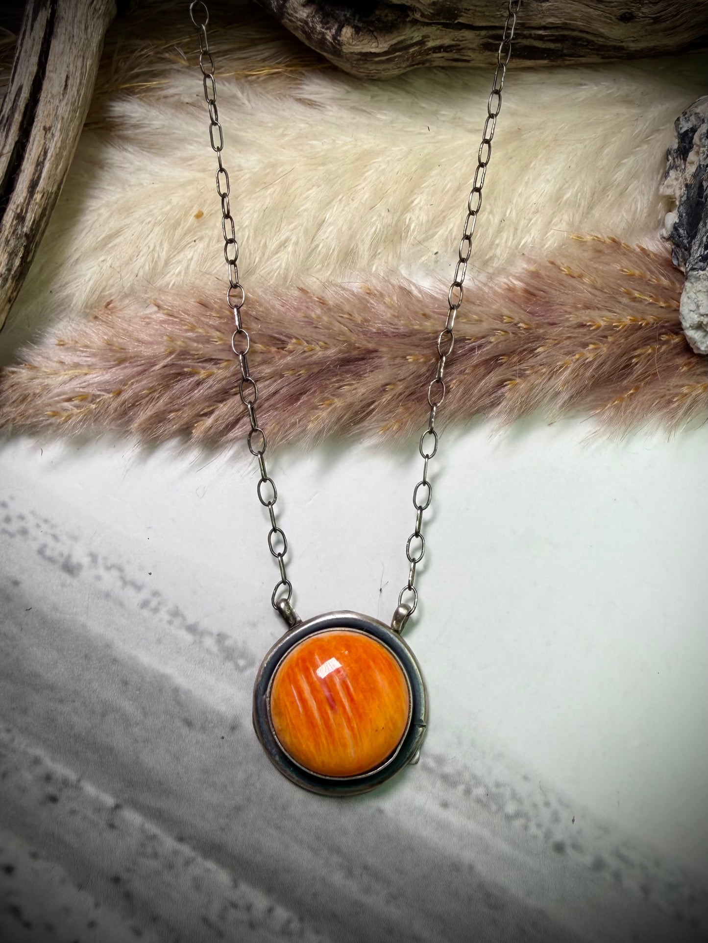 Scott Skeets Orange Spiny Necklace