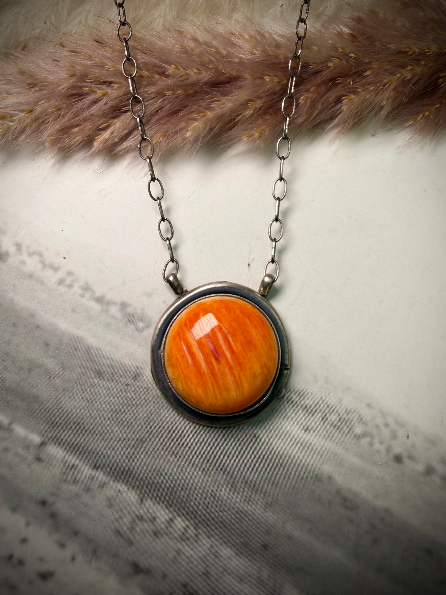 Scott Skeets Orange Spiny Necklace