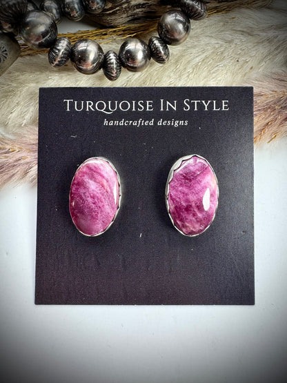 Purple Spiny Earrings