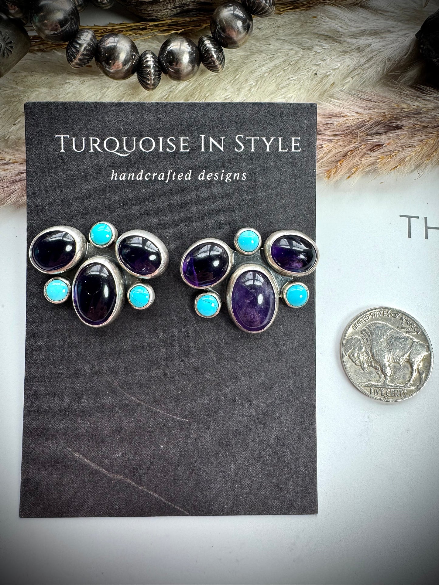 Federico Amethyst & Sleeping Beauty Earrings