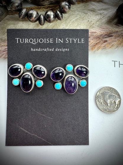 Federico Amethyst & Sleeping Beauty Earrings