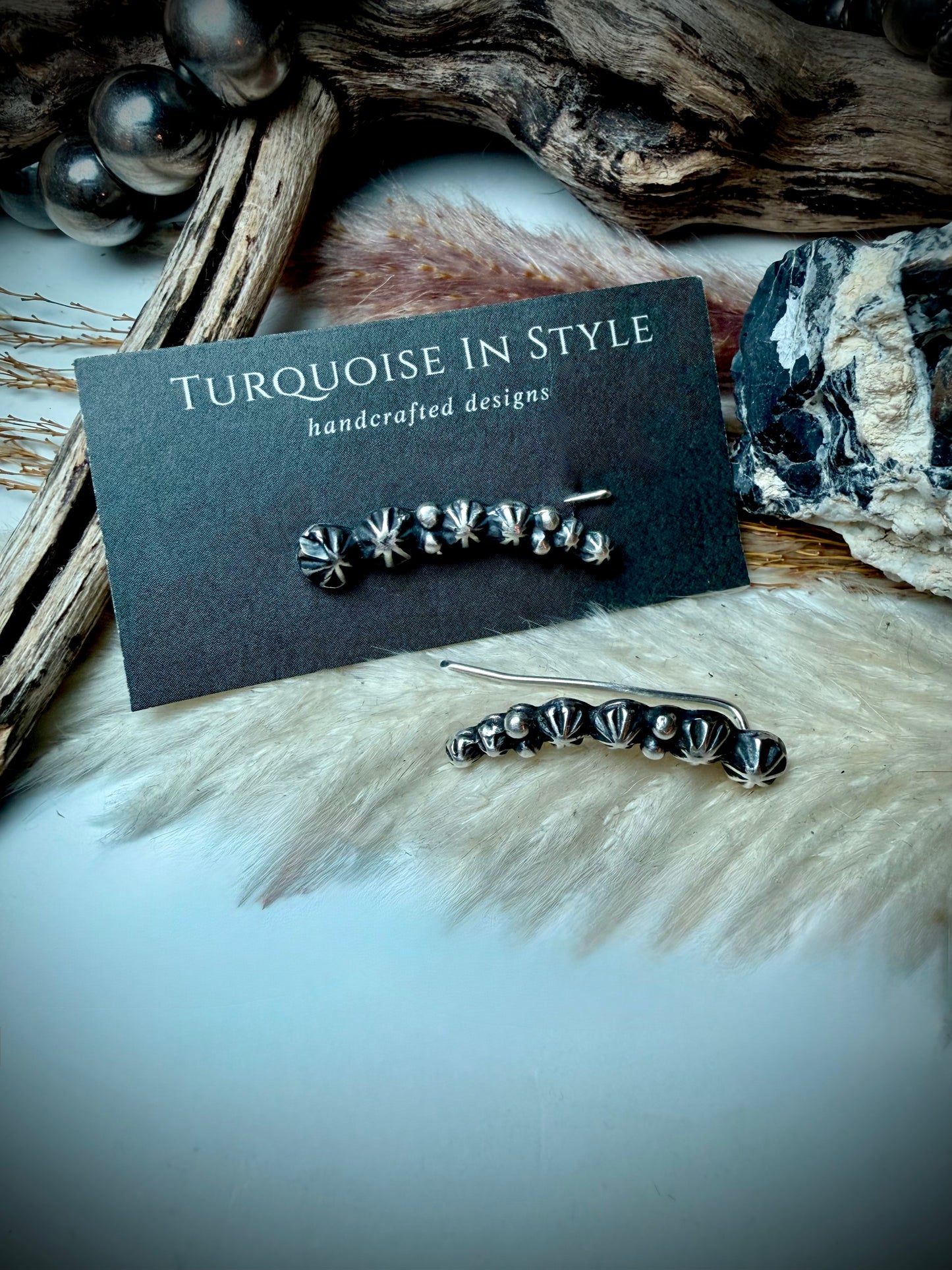 Sterling Silver Starshot Ear Crawler