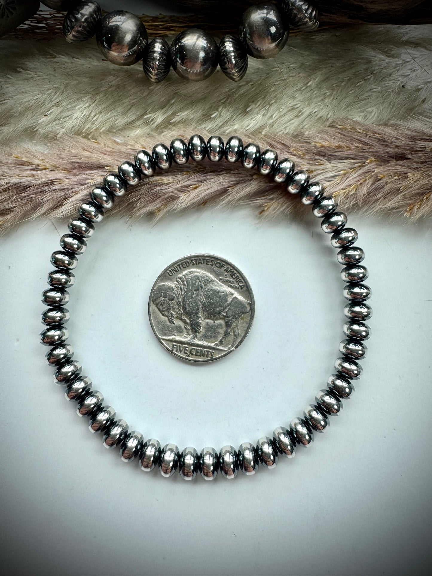 5.5mm Saucer Stretch Bracelet